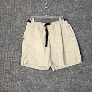 Patagonia Mens Belted Chino Shorts Size XL Tan Hiking Camping Travel Pockets